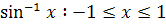 domain of inverse sin