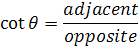 definition of the cotangent function