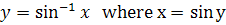 definition of inverse sine